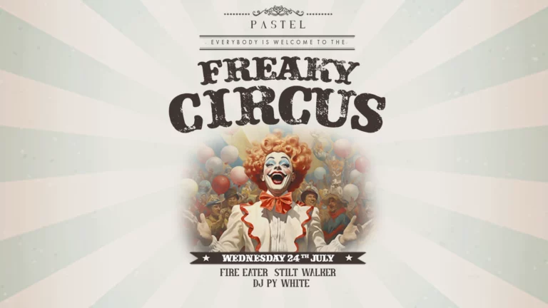 Freaky Circus event banner landscape on Wednesday 24th July