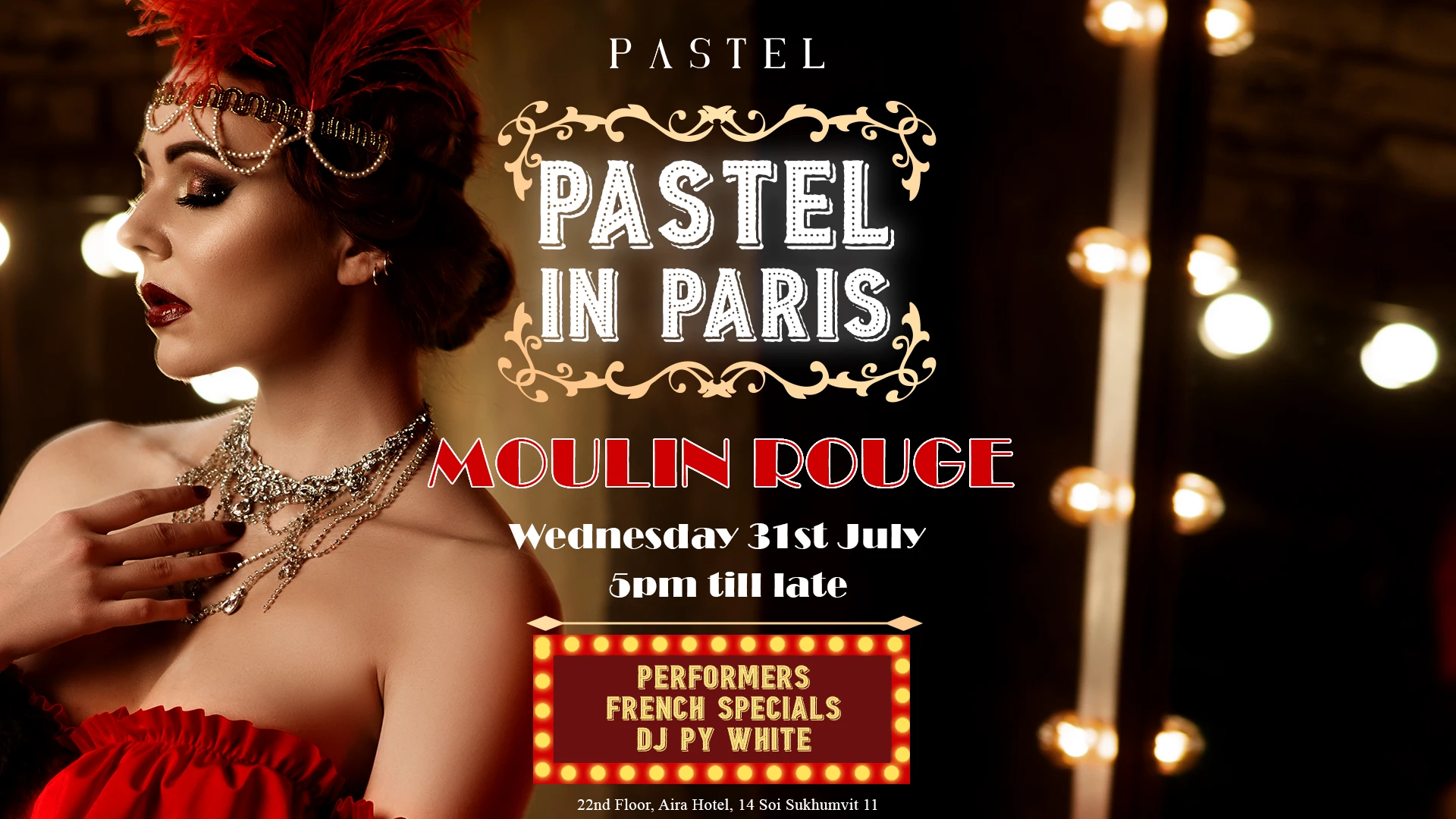 Pastel In Paris event banner landscape on wednesday 31st July