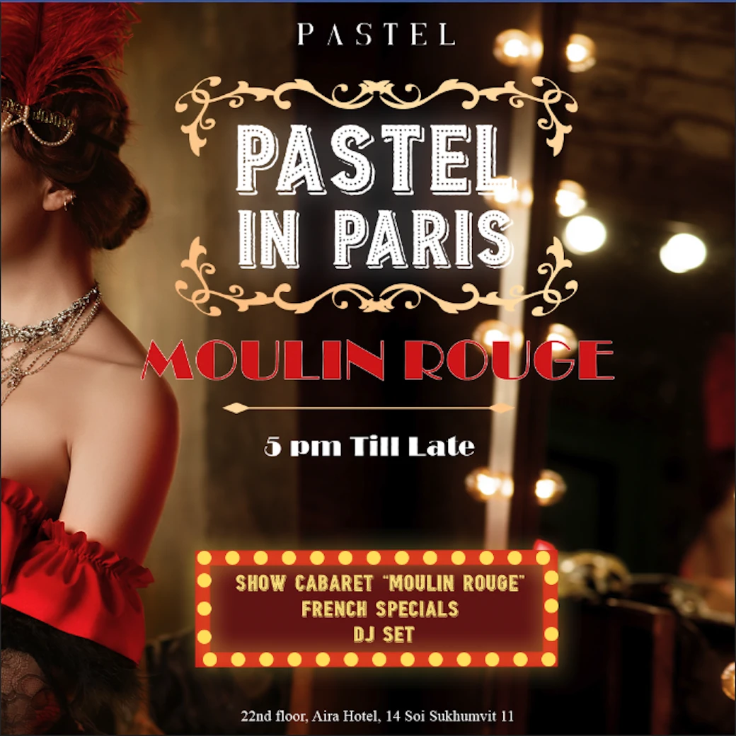 Event banner of Pastel In Paris party at Pastel Bangkok Rooftop Bar