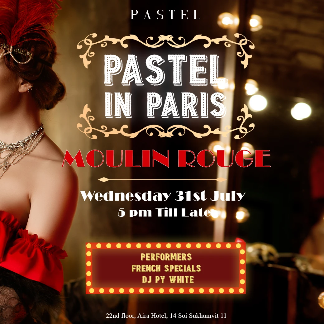 Pastel In Paris event banner square on wednesday 31st July